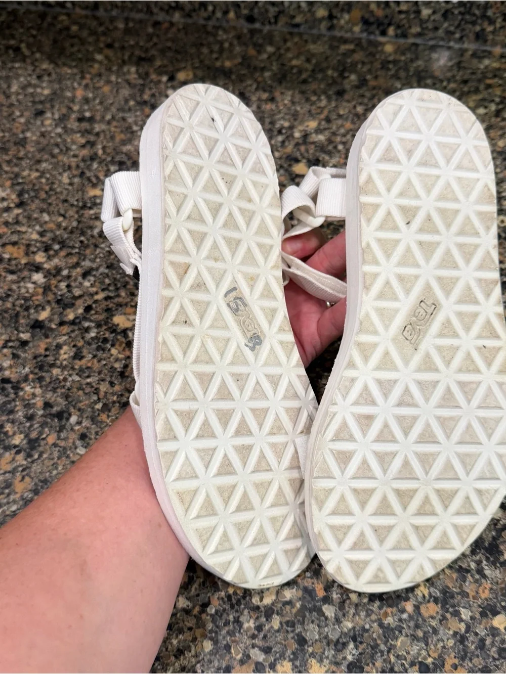 Teva White Women's Adjustable Sport Sandals 9